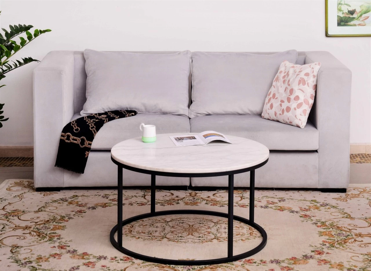 Livingruhm Couchtisch Marmor Weiß 6 Livingruhm Couchtisch Marmor Weiß – Bild 4