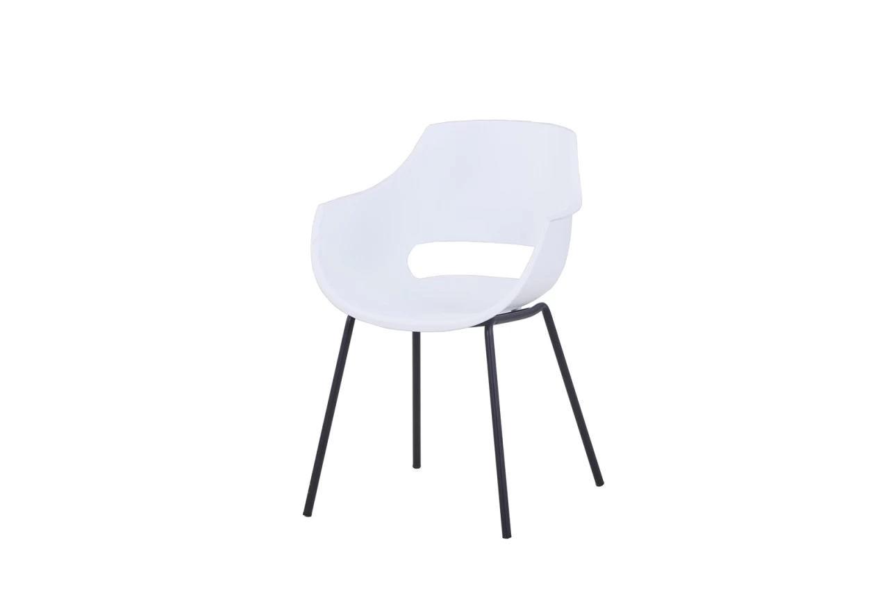 Livingruhm Stuhl 2er-Set Weiß-schwarz 4 Livingruhm Stuhl 2er-Set Weiß-schwarz – Bild 2