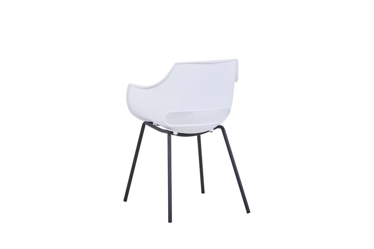 Livingruhm Stuhl 2er-Set Weiß-schwarz 5 Livingruhm Stuhl 2er-Set Weiß-schwarz – Bild 3