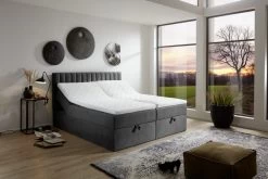 Relita Boxspringbett Limand Mit Bettkasten 160 Cm X 200 Cm, Kopfteil Verstellbar Inkl. Topper -Paulmann Store 1130728 klein 18333 21 Romeo 8038 Innoha Boxspringbett LIMAND mit Bettkasten 160x200 Kopfteil verstellbar inkl Topper Anthrazit 1280x1280