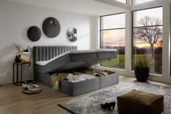 Relita Boxspringbett Limand Mit Bettkasten 160 Cm X 200 Cm, Kopfteil Verstellbar Inkl. Topper