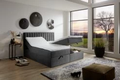 Relita Boxspringbett Limand Mit Bettkasten 160 Cm X 200 Cm, Kopfteil Verstellbar Inkl. Topper -Paulmann Store 1130728 klein 18335 21 Romeo 8038 Innoha Boxspringbett LIMAND mit Bettkasten 160x200 Kopfteil verstellbar inkl Topper Anthrazit 1280x1280