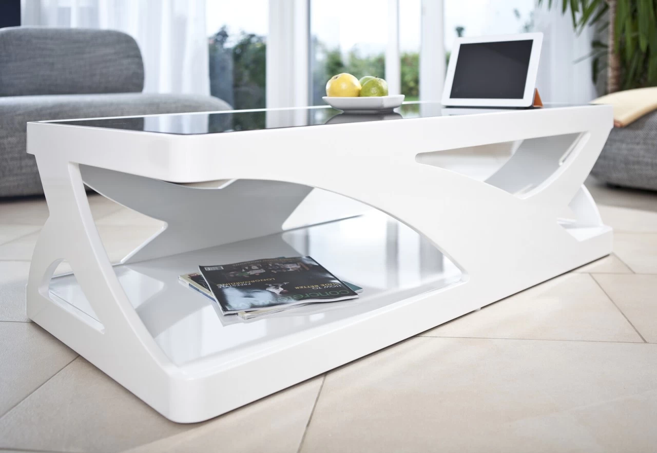 SalesFever Couchtisch Weiß-schwarz 4 SalesFever Couchtisch Weiß-schwarz – Bild 2