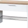 Livingruhm Schuhbank Eiche Weiß 76 X 53 X 35 Cm