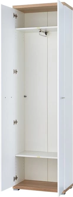 Livingruhm Garderobenschrank 59 X 200 X 34 Cm Eiche Weiß -Paulmann Store 3194 178 pe open a cut 1280x1280