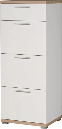 Livingruhm Kommode Eiche 48 X 120 X 40 Cm Weiß