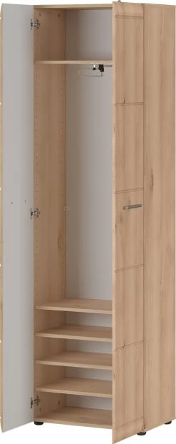 Livingruhm Garderobenschrank Edelbuche 59 X 197 X 37 Cm -Paulmann Store 3577 228 pe open a cut 1280x1280