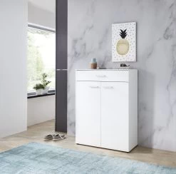 Livingruhm Schuhschrank Eiche Weiß 89 X 105 X 37 Cm