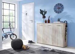 Livingruhm Schuhschrank Eiche 134 X 101 X 37 Cm