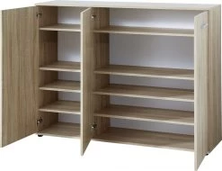 Livingruhm Schuhschrank Eiche 134 X 101 X 37 Cm -Paulmann Store 3693 156 pe open a cut 1280x1280