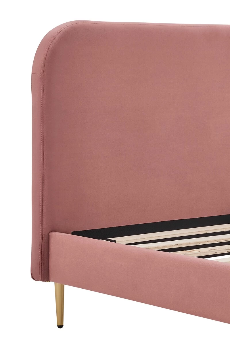 SalesFever Polsterbett Mit Samtbezug 140 X 200 Cm Inklusive Lattenrost Rose- Goldfarben 6 SalesFever Polsterbett Mit Samtbezug 140 X 200 Cm Inklusive Lattenrost Rose- Goldfarben – Bild 4