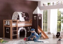 Relita Hochbett ALEX Kinderbett Mit Rutsche Und Turm 90 X 200 Cm Buche Massiv Natur -Paulmann Store 3 1280x1280