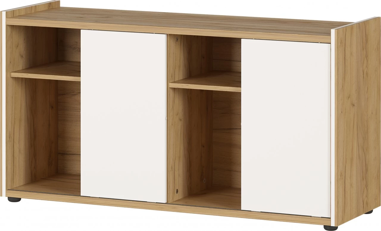 Livingruhm Sideboard Eiche Weiß 120 X 64 X 40 Cm 5 Livingruhm Sideboard Eiche Weiß 120 X 64 X 40 Cm – Bild 3