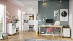 Livingruhm Schiebetürregal Eiche Weiß 120 X 172 X 40 Cm