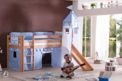 Relita Hochbett ALEX Kinderbett Mit Rutsche Und Turm 90 X 200 Cm Buche Massiv Natur -Paulmann Store 4 1280x1280