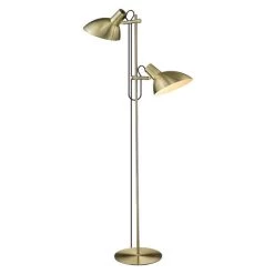 Halo Design Stehleuchte Metropole 2-Arm Antik Messing