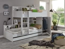 Relita Etagenbett Sina 90 Cm X 200 Cm Mit Kleiderschrank Spanplatte Weiß