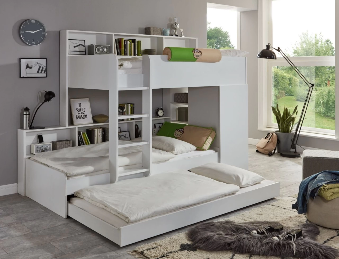 Relita Etagenbett Sina 90 Cm X 200 Cm Mit Kleiderschrank Spanplatte Weiß 5 Relita Etagenbett Sina 90 Cm X 200 Cm Mit Kleiderschrank Spanplatte Weiß – Bild 3