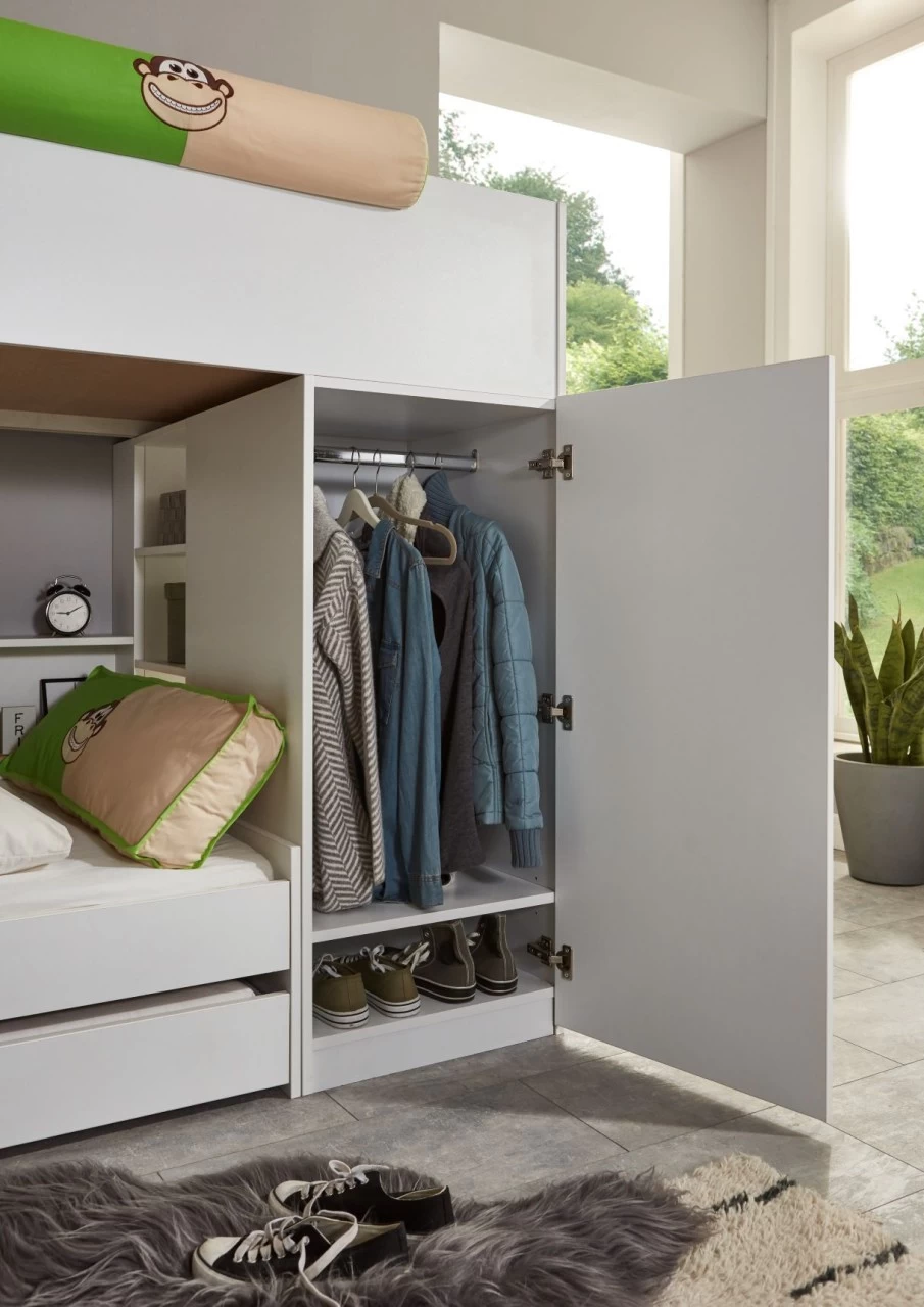 Relita Etagenbett Sina 90 Cm X 200 Cm Mit Kleiderschrank Spanplatte Weiß 7 Relita Etagenbett Sina 90 Cm X 200 Cm Mit Kleiderschrank Spanplatte Weiß – Bild 5