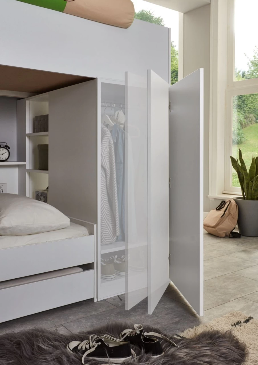 Relita Etagenbett Sina 90 Cm X 200 Cm Mit Kleiderschrank Spanplatte Weiß 8 Relita Etagenbett Sina 90 Cm X 200 Cm Mit Kleiderschrank Spanplatte Weiß – Bild 6