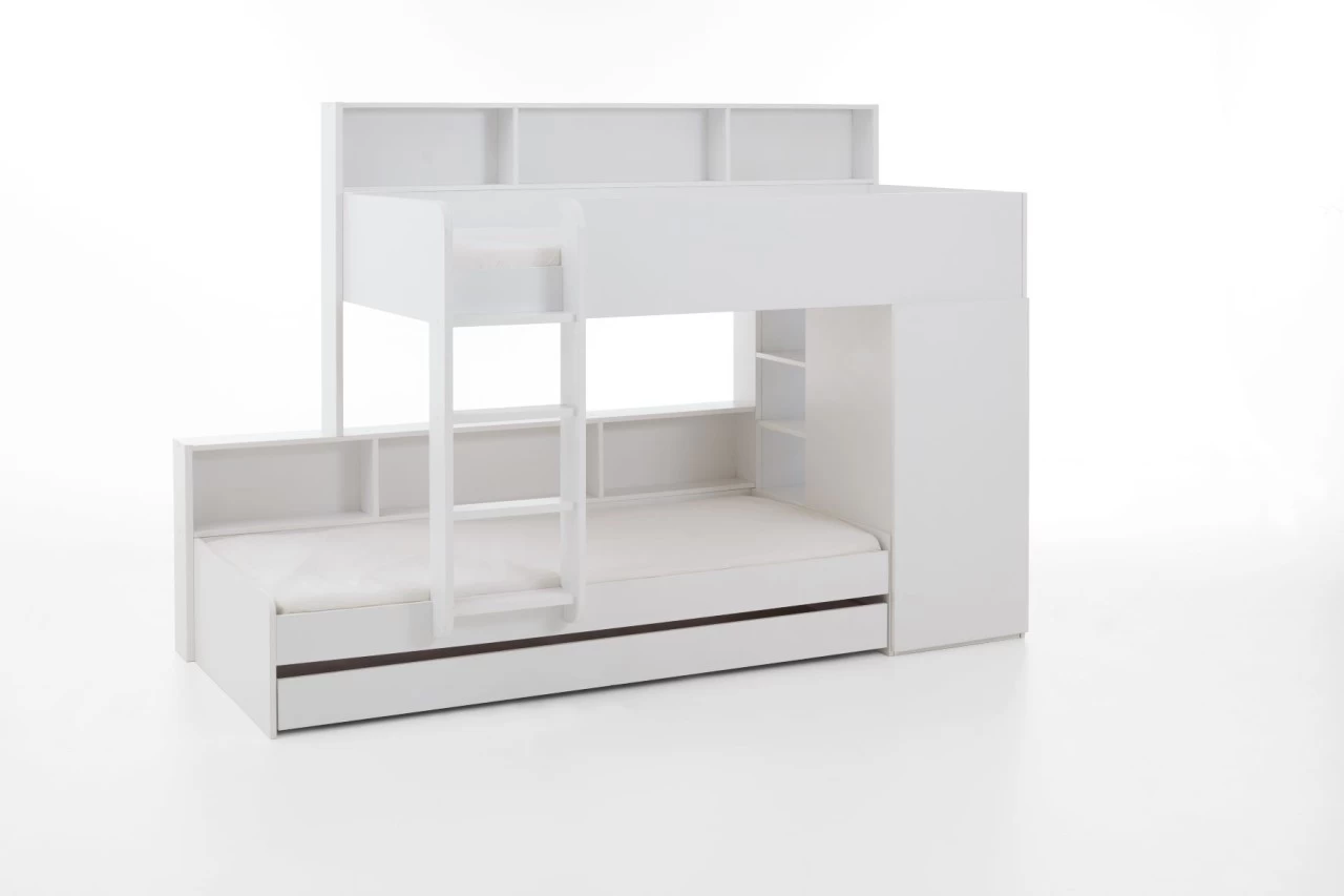 Relita Etagenbett Sina 90 Cm X 200 Cm Mit Kleiderschrank Spanplatte Weiß 9 Relita Etagenbett Sina 90 Cm X 200 Cm Mit Kleiderschrank Spanplatte Weiß – Bild 7