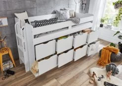 Relita Hochbett FLORI 90 X 200 Cm Weiß, Funktionsbett Mit 8 Schubladen 10 Relita Hochbett FLORI 90 X 200 Cm Weiß, Funktionsbett Mit 8 Schubladen -Paulmann Store BH3544117 22 1280x1280