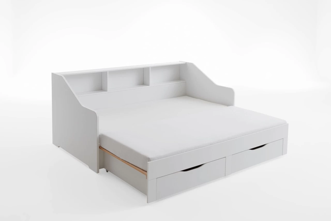 Relita Kojenbett Rene Mit Regal, Ausziehbar, Inkl. 2 Schubladen 11 Relita Kojenbett Rene Mit Regal, Ausziehbar, Inkl. 2 Schubladen – Bild 9