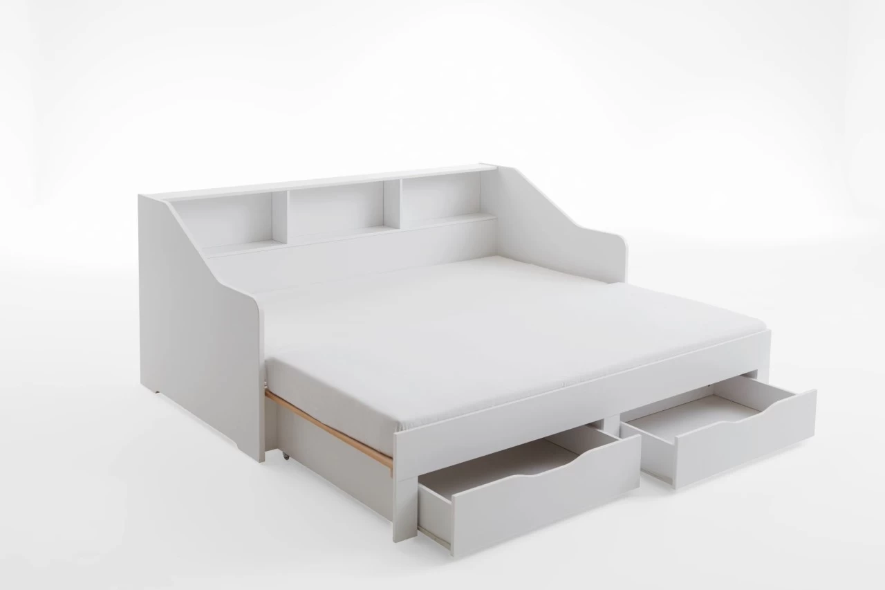 Relita Kojenbett Rene Mit Regal, Ausziehbar, Inkl. 2 Schubladen 12 Relita Kojenbett Rene Mit Regal, Ausziehbar, Inkl. 2 Schubladen – Bild 10