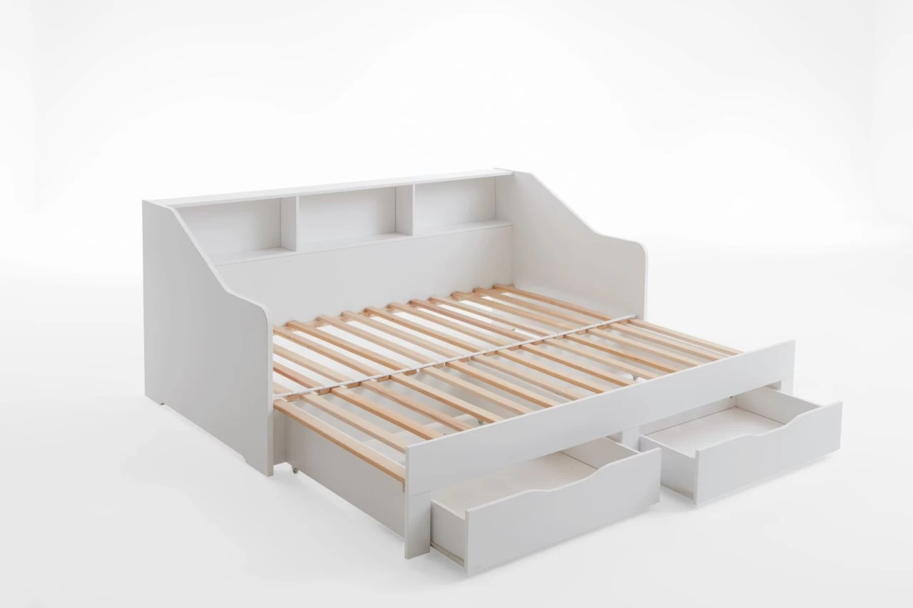 Relita Kojenbett Rene Mit Regal, Ausziehbar, Inkl. 2 Schubladen 13 Relita Kojenbett Rene Mit Regal, Ausziehbar, Inkl. 2 Schubladen – Bild 11