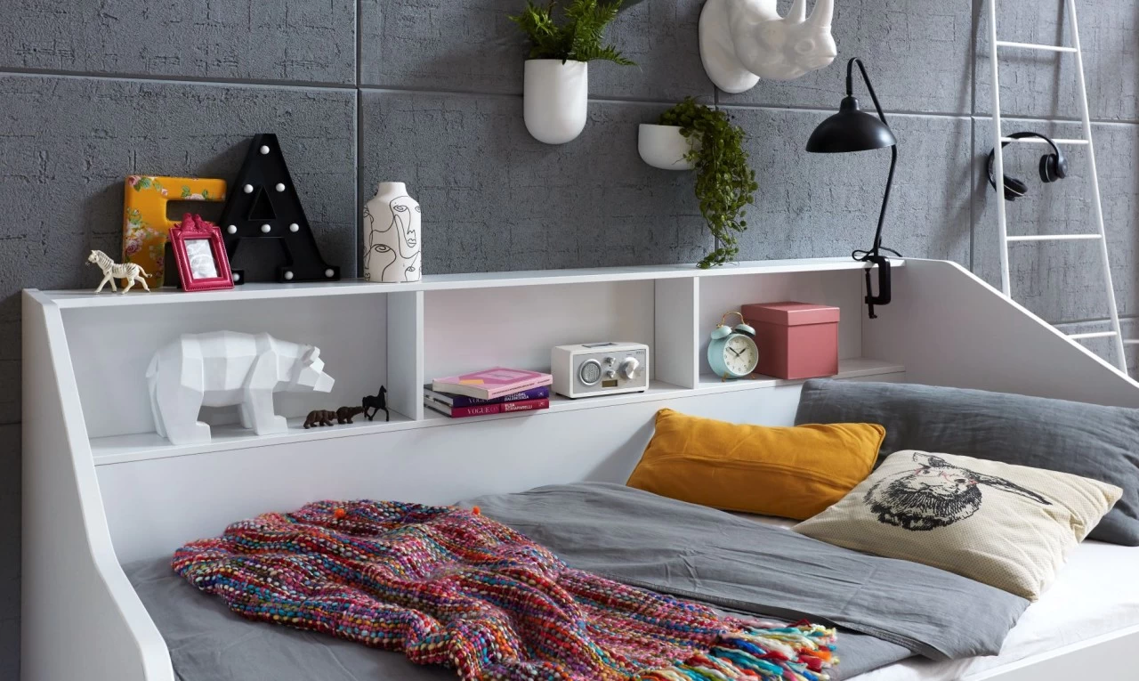 Relita Kojenbett Rene Mit Regal, Ausziehbar, Inkl. 2 Schubladen 6 Relita Kojenbett Rene Mit Regal, Ausziehbar, Inkl. 2 Schubladen – Bild 4