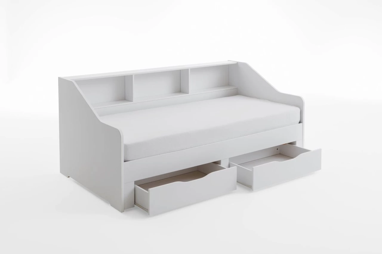 Relita Kojenbett Rene Mit Regal, Ausziehbar, Inkl. 2 Schubladen 10 Relita Kojenbett Rene Mit Regal, Ausziehbar, Inkl. 2 Schubladen – Bild 8