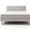 Livingruhm Boxspringbett Greta 160 X 200 Cm Hellgrau Holzfuß -Paulmann Store Greta Porto 31 hellgrau frontal 5334 19 fein 1280x1280
