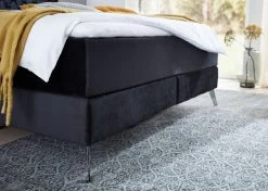 Livingruhm Boxspringbett La Maison 200 X 200 Cm Schwarz Metallfüße Graphit -Paulmann Store La Maison Riviera 100 schwarz Fuss chrom Detail FT 20737 Bett 02 03 1280x1280 1