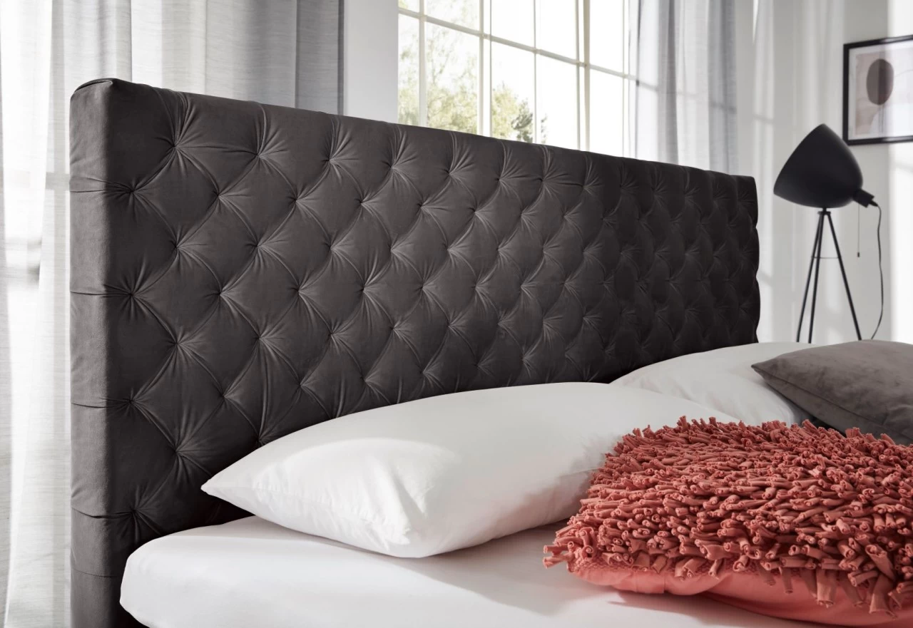 Livingruhm Boxspringbett La Maison 180 X 200 Cm Anthrazit Metallfüße Graphit 4 Livingruhm Boxspringbett La Maison 180 X 200 Cm Anthrazit Metallfüße Graphit – Bild 2