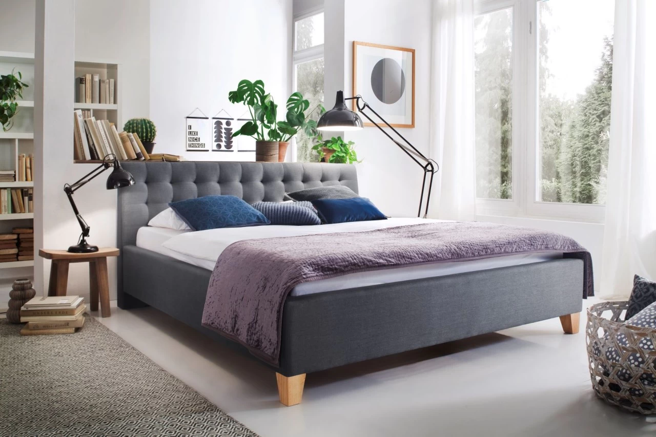 Livingruhm Polsterbett Lucca 180 X 200 Cm Grau 3 Livingruhm Polsterbett Lucca 180 X 200 Cm Grau