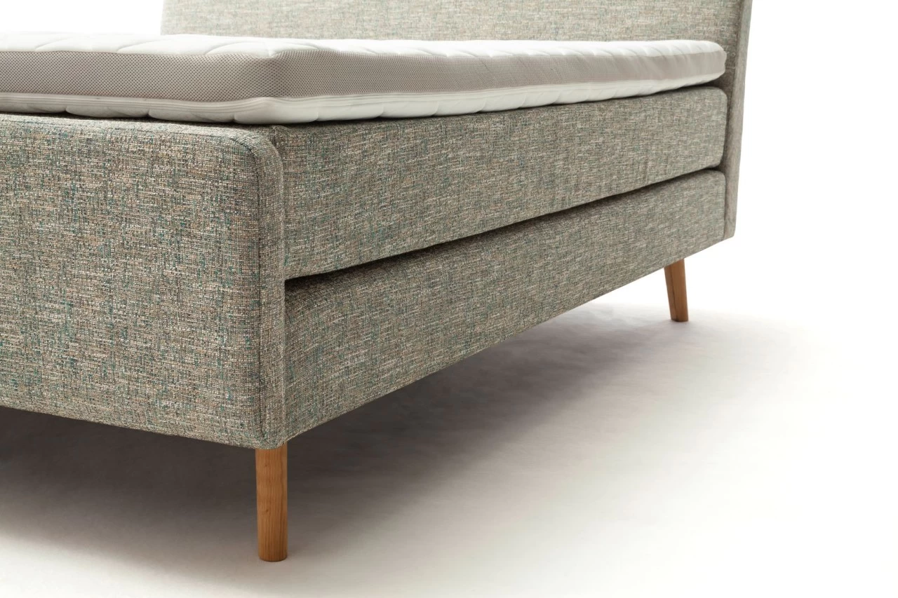 Livingruhm Boxspringbett MILA 160 X 200 Cm Holzfuß Grau 5 Livingruhm Boxspringbett MILA 160 X 200 Cm Holzfuß Grau – Bild 3