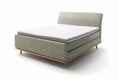 Livingruhm Boxspringbett MILA 160 X 200 Cm Stoff Building Holzfuß Inkl. Leiste Türkis Meliert -Paulmann Store Mila KT 1 Building 827 t rkis Leisten seitlich ohne Deko 12773 21 fein 1280x1280