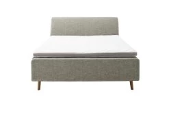 Livingruhm Boxspringbett MILA 160 X 200 Cm Holzfuß Grau