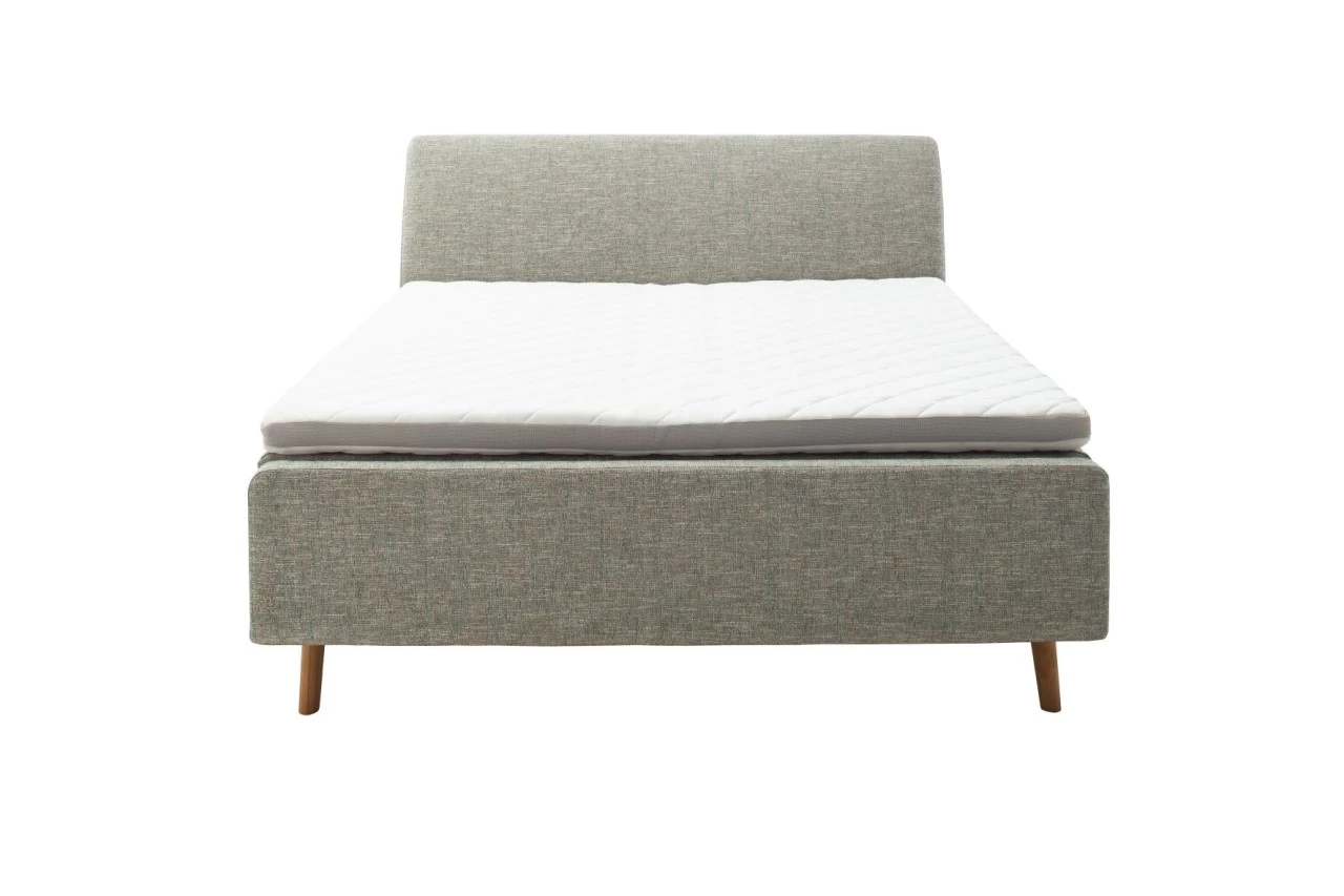 Livingruhm Boxspringbett MILA 180 X 200 Cm Holzfuß Grau 3 Livingruhm Boxspringbett MILA 180 X 200 Cm Holzfuß Grau
