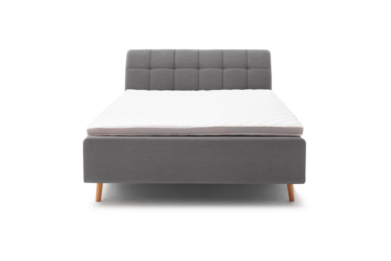 Livingruhm Boxspringbett MILA 160 X 200 Cm Stoff Capri Holzfuß Anthrazit 3 Livingruhm Boxspringbett MILA 160 X 200 Cm Stoff Capri Holzfuß Anthrazit