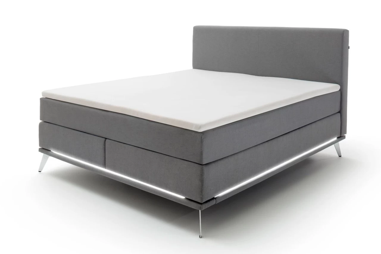 Livingruhm Boxspringbett Milano 160 X 200 Cm Hellgrau 3 Livingruhm Boxspringbett Milano 160 X 200 Cm Hellgrau