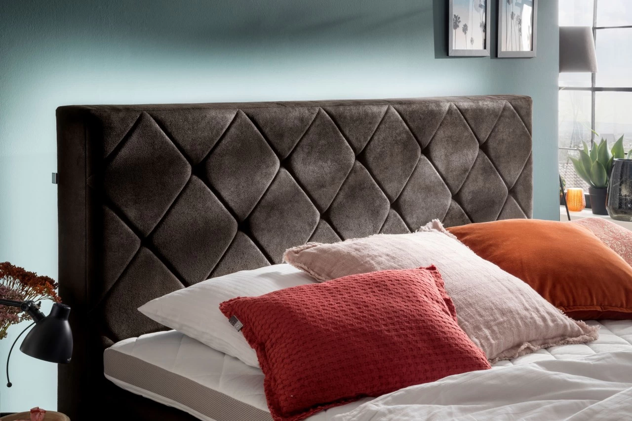 Livingruhm Boxspringbett New York 180 X 200 Cm Taupe 4 Livingruhm Boxspringbett New York 180 X 200 Cm Taupe – Bild 2