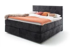 Livingruhm Boxspringbett New York 200 X 200 Cm Schwarz