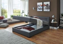 Relita Boxbett MINA Mit LED & USB, Polsterbett Grau 140 X 200 Cm -Paulmann Store XB45124129 B140 6 1280x1280