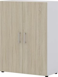 Titelseite 35 Aktenschrank Direct Korpus Weiß Front Sonoma Eiche 3 Ordnerhöhen 2 Türen