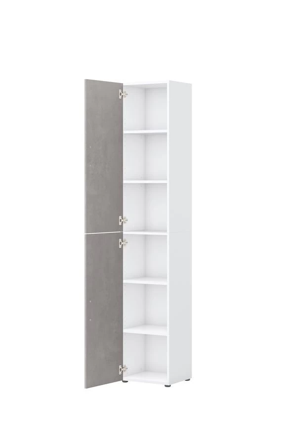 Aktenschrank Direct Weiß Front Beton 6 Ordnerhöhen 2 Türig 4 Aktenschrank Direct Weiß Front Beton 6 Ordnerhöhen 2 Türig – Bild 2