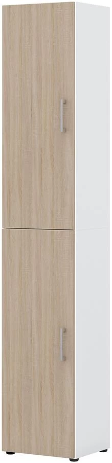Aktenschrank Direct Weiß Front Sonoma Eiche 6 Ordnerhöhen 2 Türig