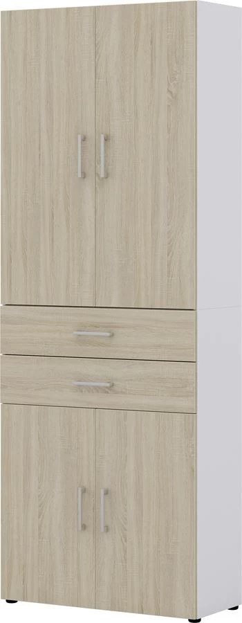 Aktenschrank Direct Weiß Front Sonoma Eiche 6 Ordnerhöhen 4 Türig 2 SK 3 Aktenschrank Direct Weiß Front Sonoma Eiche 6 Ordnerhöhen 4 Türig 2 SK