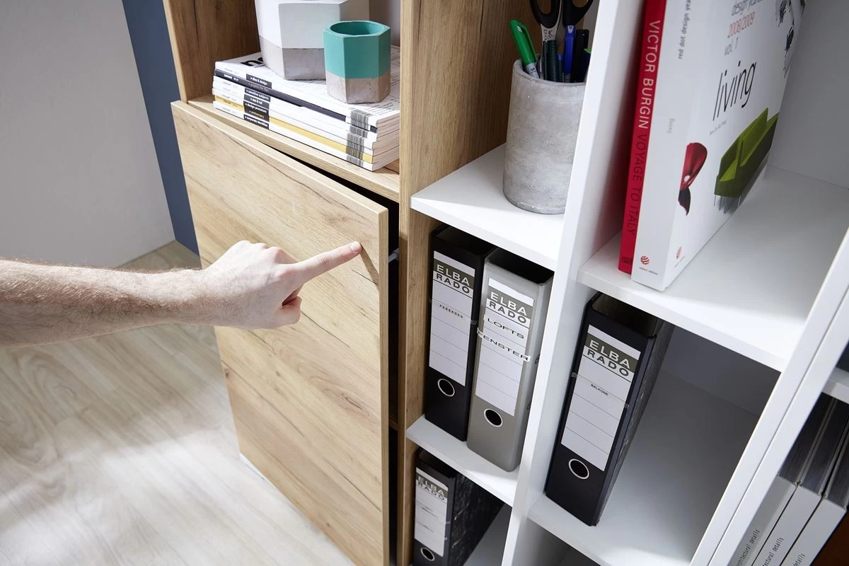 Aktenschrank Leo Weiss Eiche Dekor 197cm Hoch 8 Aktenschrank Leo Weiss Eiche Dekor 197cm Hoch – Bild 6