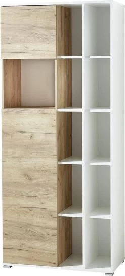 Aktenschrank Leo Weiss Eiche Dekor 197cm Hoch